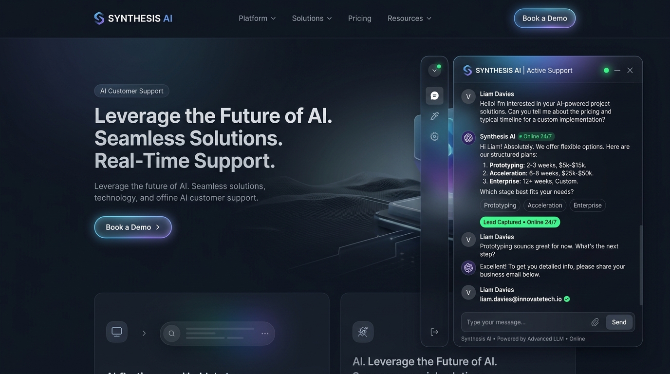 24/7 網站 AI 智能客服與商機捕捉