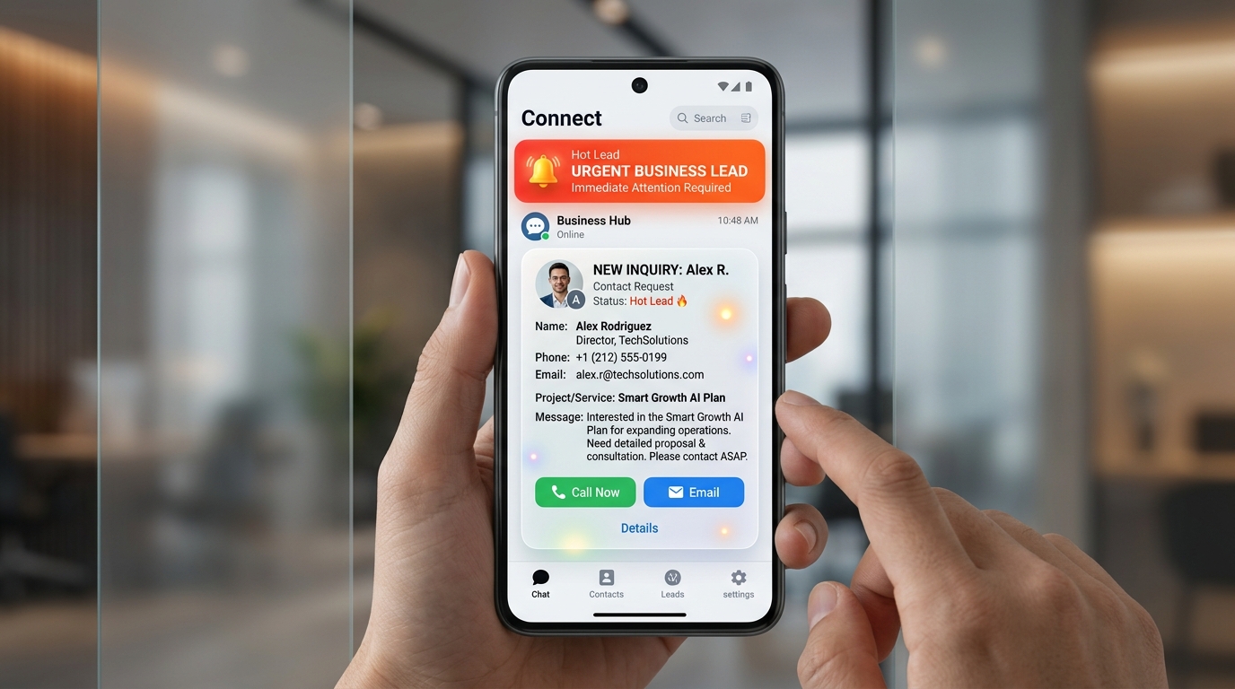 高意向客戶即時通訊推播 (LINE / Telegram)